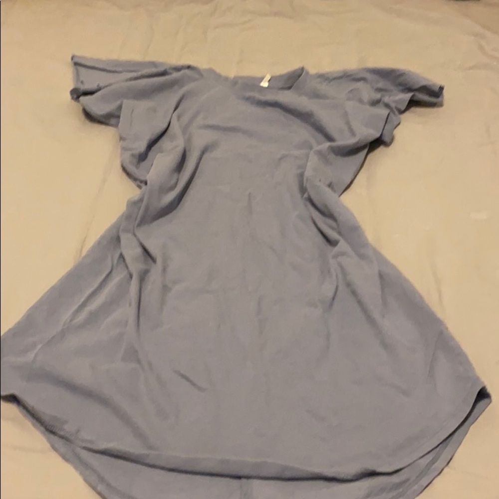 Dress with bat sleeve